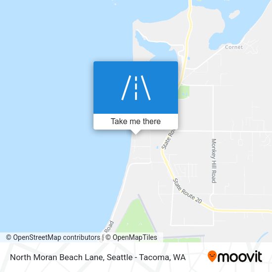 Mapa de North Moran Beach Lane