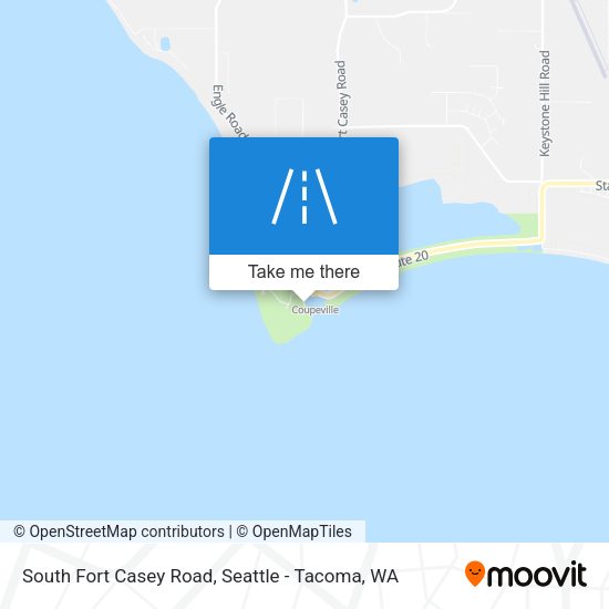 South Fort Casey Road map