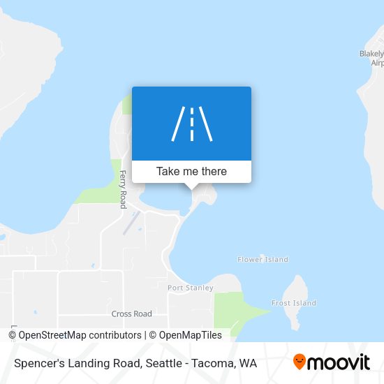 Spencer's Landing Road map