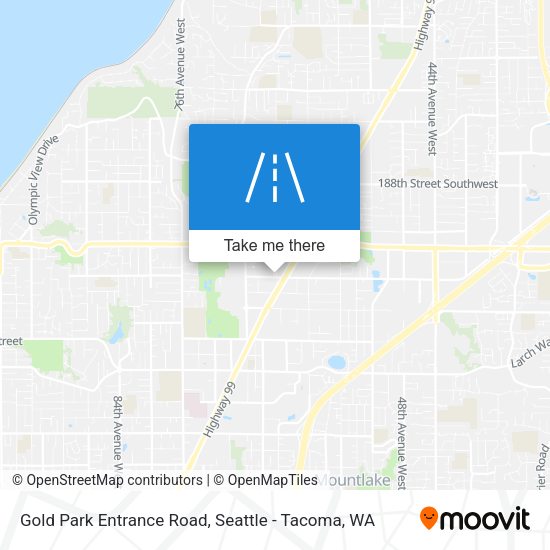 Gold Park Entrance Road map