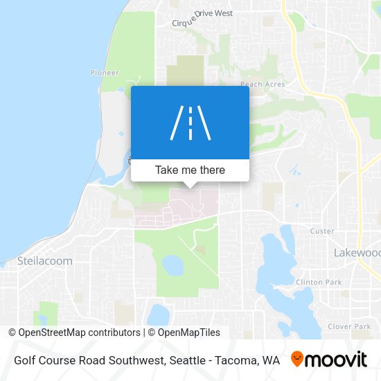 Golf Course Road Southwest map
