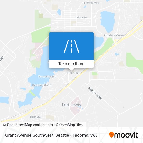 Grant Avenue Southwest map