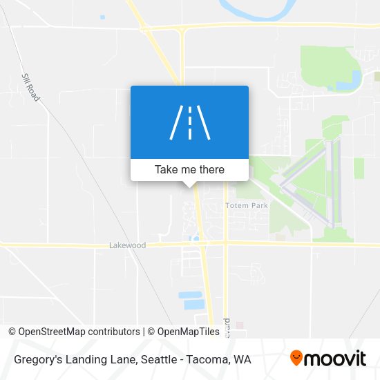 Gregory's Landing Lane map