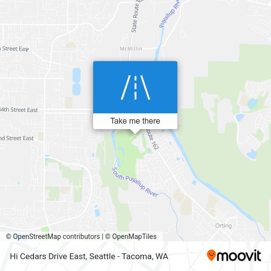 Hi Cedars Drive East map