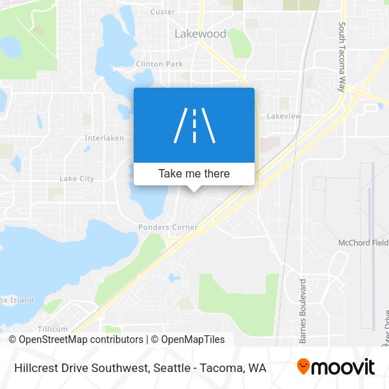 Mapa de Hillcrest Drive Southwest