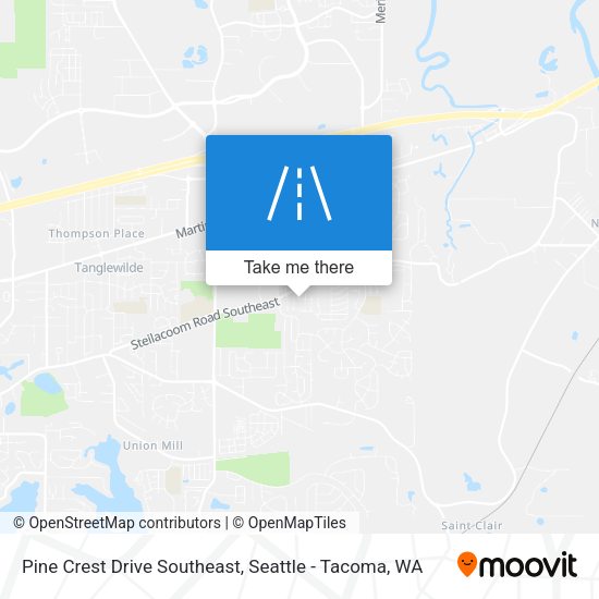 Pine Crest Drive Southeast map