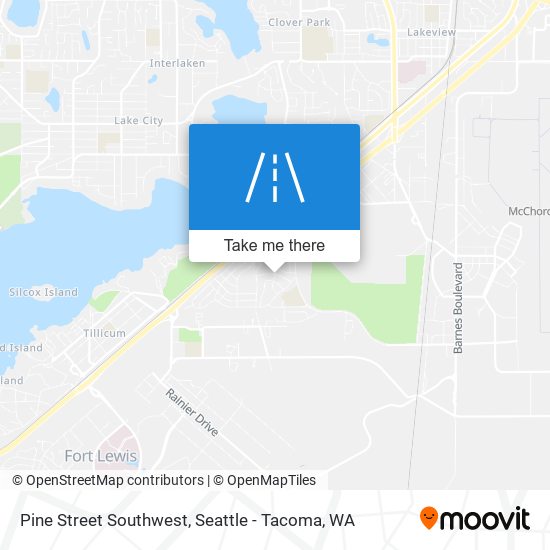 Pine Street Southwest map