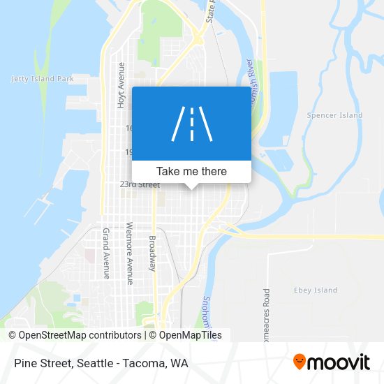 Pine Street map