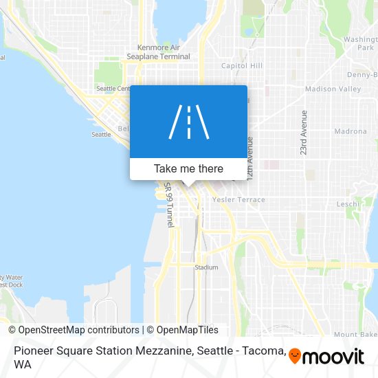 Pioneer Square Station Mezzanine map