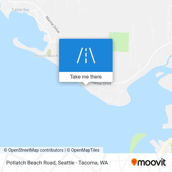 Potlatch Beach Road map