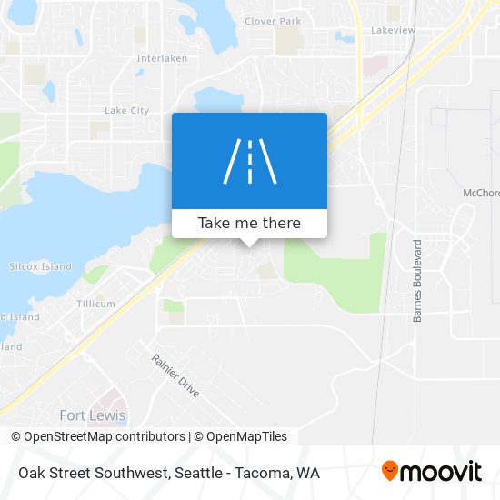Mapa de Oak Street Southwest