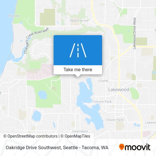 Oakridge Drive Southwest map