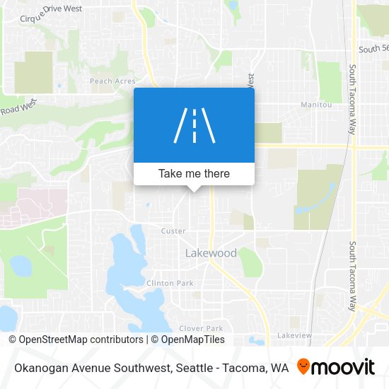 Okanogan Avenue Southwest map