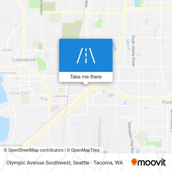 Olympic Avenue Southwest map