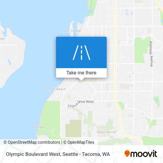 Olympic Boulevard West map