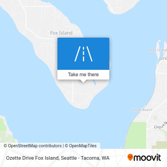 Ozette Drive Fox Island map