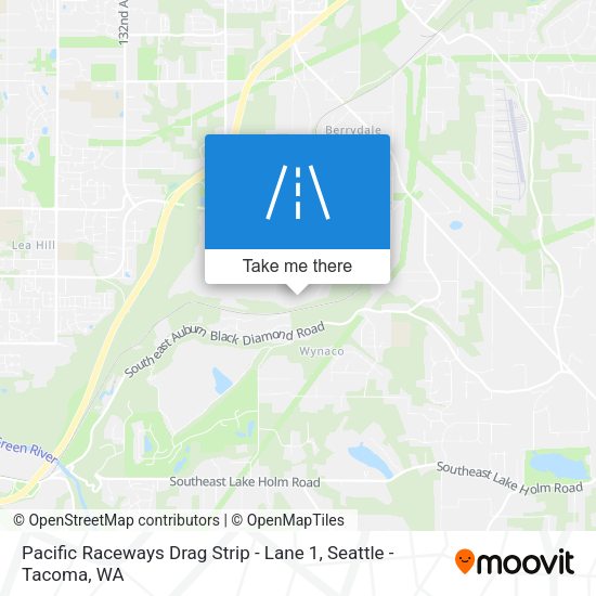 Pacific Raceways Drag Strip - Lane 1 map