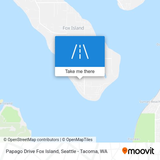 Papago Drive Fox Island map
