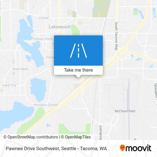 Pawnee Drive Southwest map