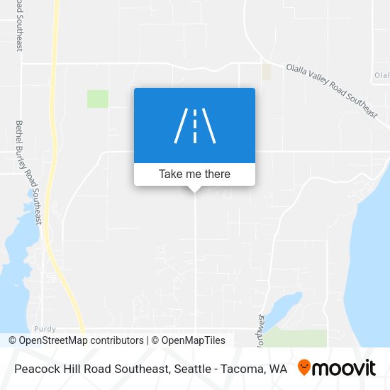 Peacock Hill Road Southeast map