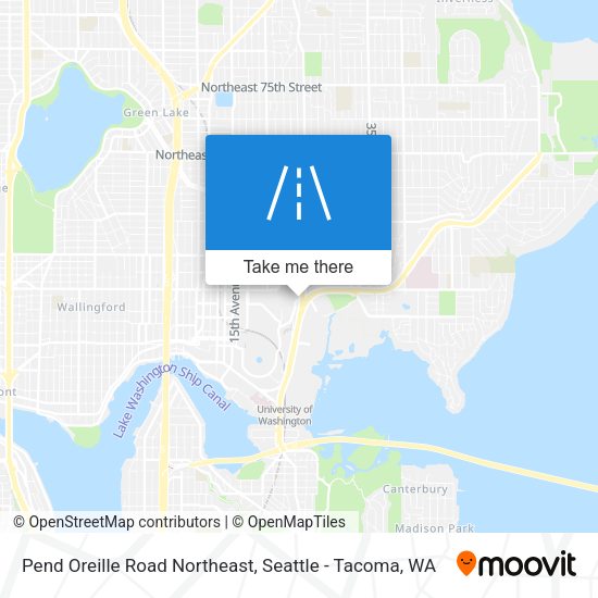 Pend Oreille Road Northeast map