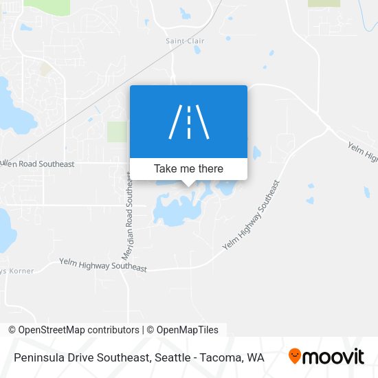 Peninsula Drive Southeast map