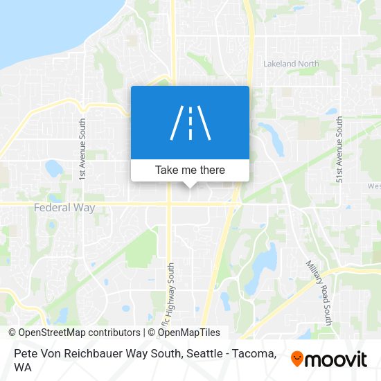 Pete Von Reichbauer Way South map