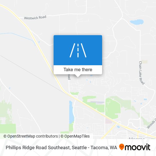 Phillips Ridge Road Southeast map