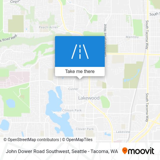 John Dower Road Southwest map