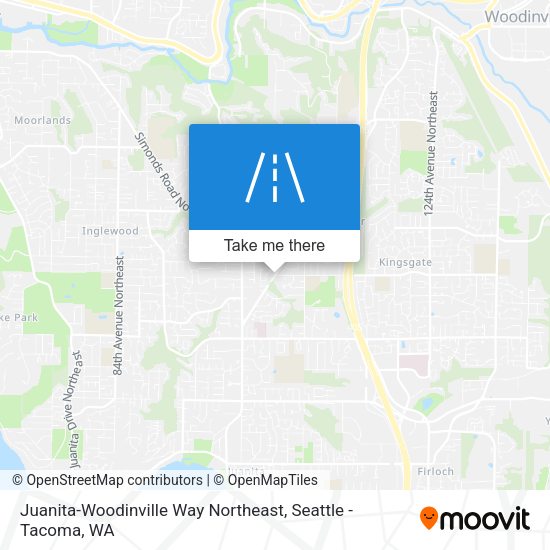 Juanita-Woodinville Way Northeast map