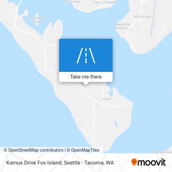 Mapa de Kamus Drive Fox Island