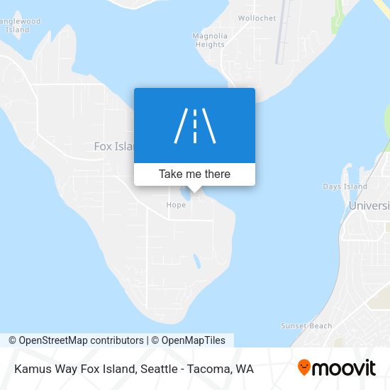 Kamus Way Fox Island map