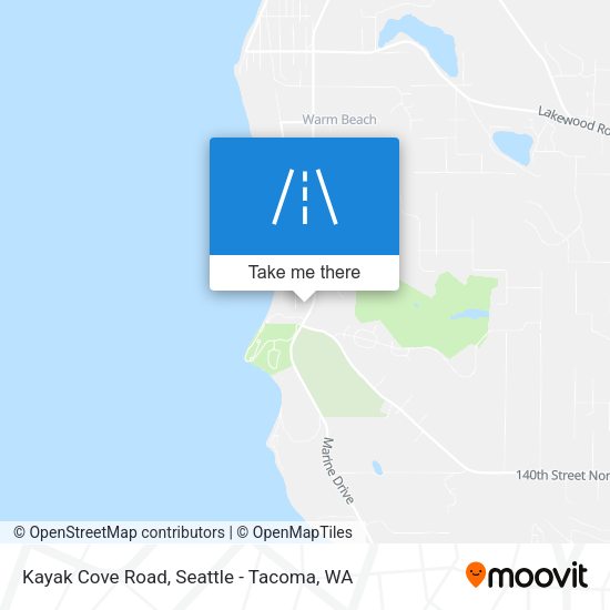 Kayak Cove Road map