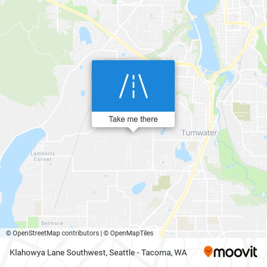 Klahowya Lane Southwest map