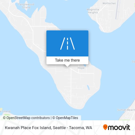 Kwanah Place Fox Island map