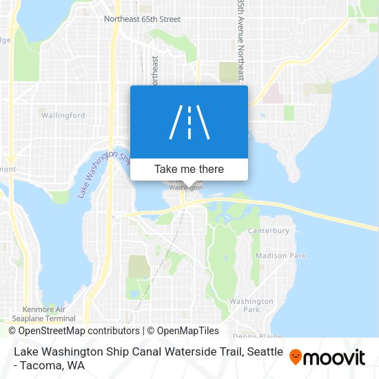 Mapa de Lake Washington Ship Canal Waterside Trail