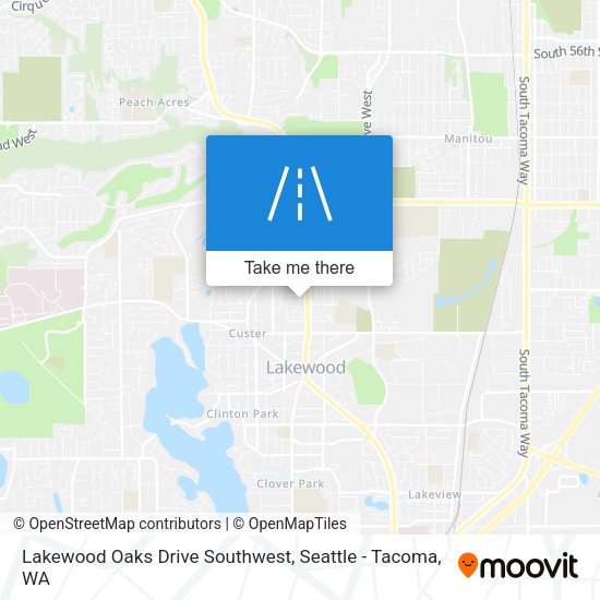 Mapa de Lakewood Oaks Drive Southwest