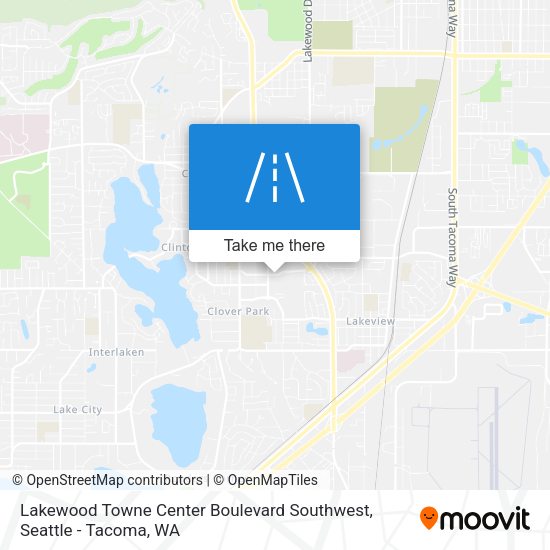 Mapa de Lakewood Towne Center Boulevard Southwest