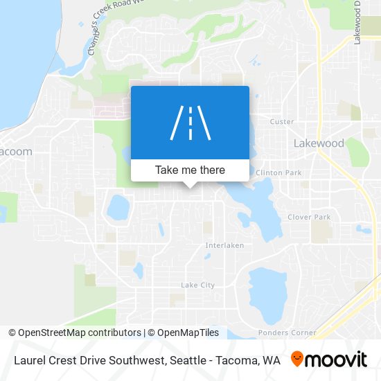 Laurel Crest Drive Southwest map