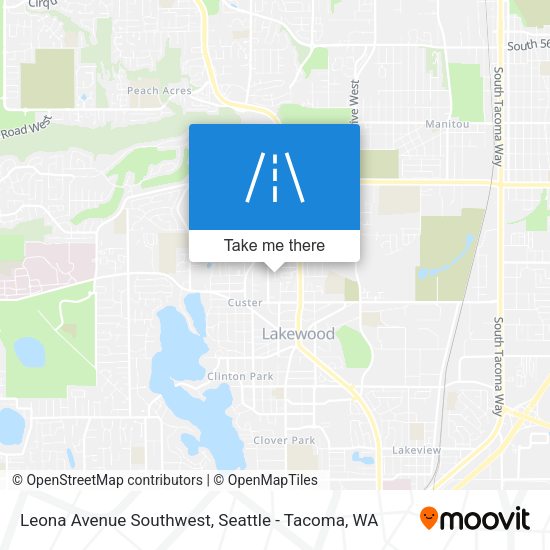 Leona Avenue Southwest map