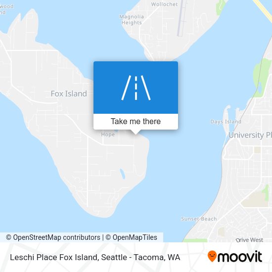 Leschi Place Fox Island map