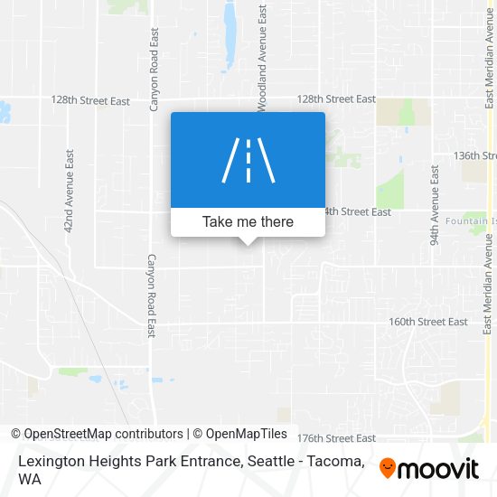 Lexington Heights Park Entrance map