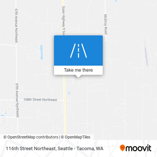 116th Street Northeast map