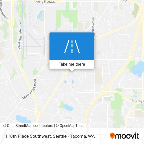 118th Place Southwest map