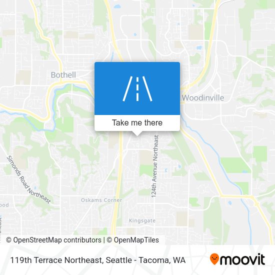 119th Terrace Northeast map