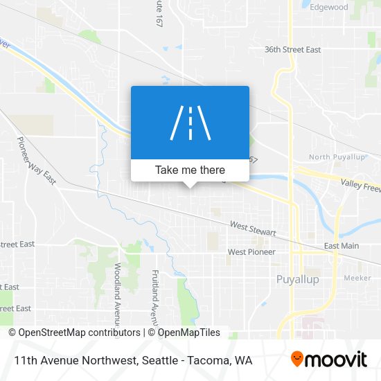 11th Avenue Northwest map