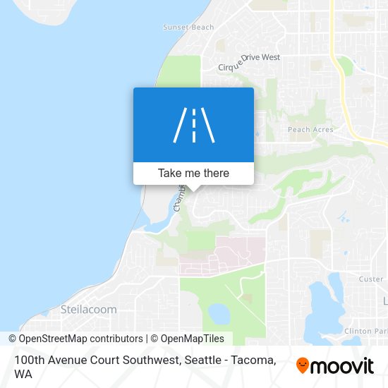 100th Avenue Court Southwest map