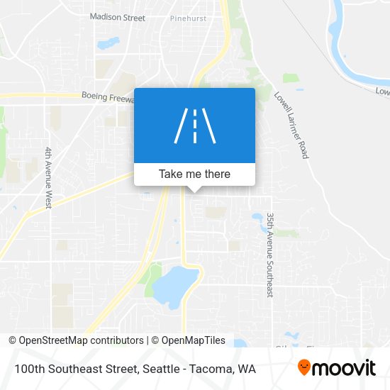 100th Southeast Street map