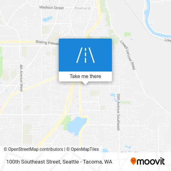 100th Southeast Street map