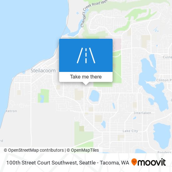 100th Street Court Southwest map